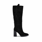 Cizme dama elegante Anna Viotti piele intoarsa D122-P113-236 negre