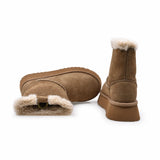 Ghete dama casual Anna Viotti piele intoarsa D113-AV2716 camel