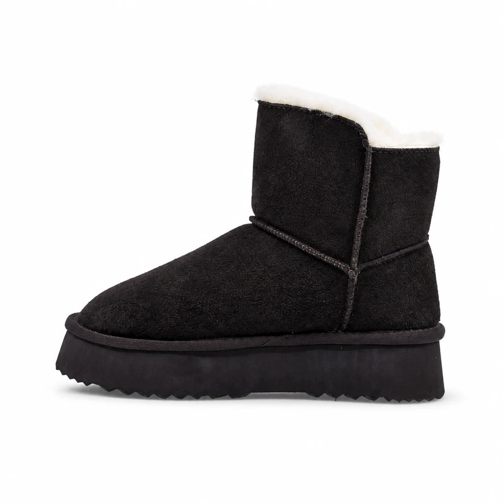 Ghete dama casual Anna Viotti piele intoarsa D113-AV2713 maro