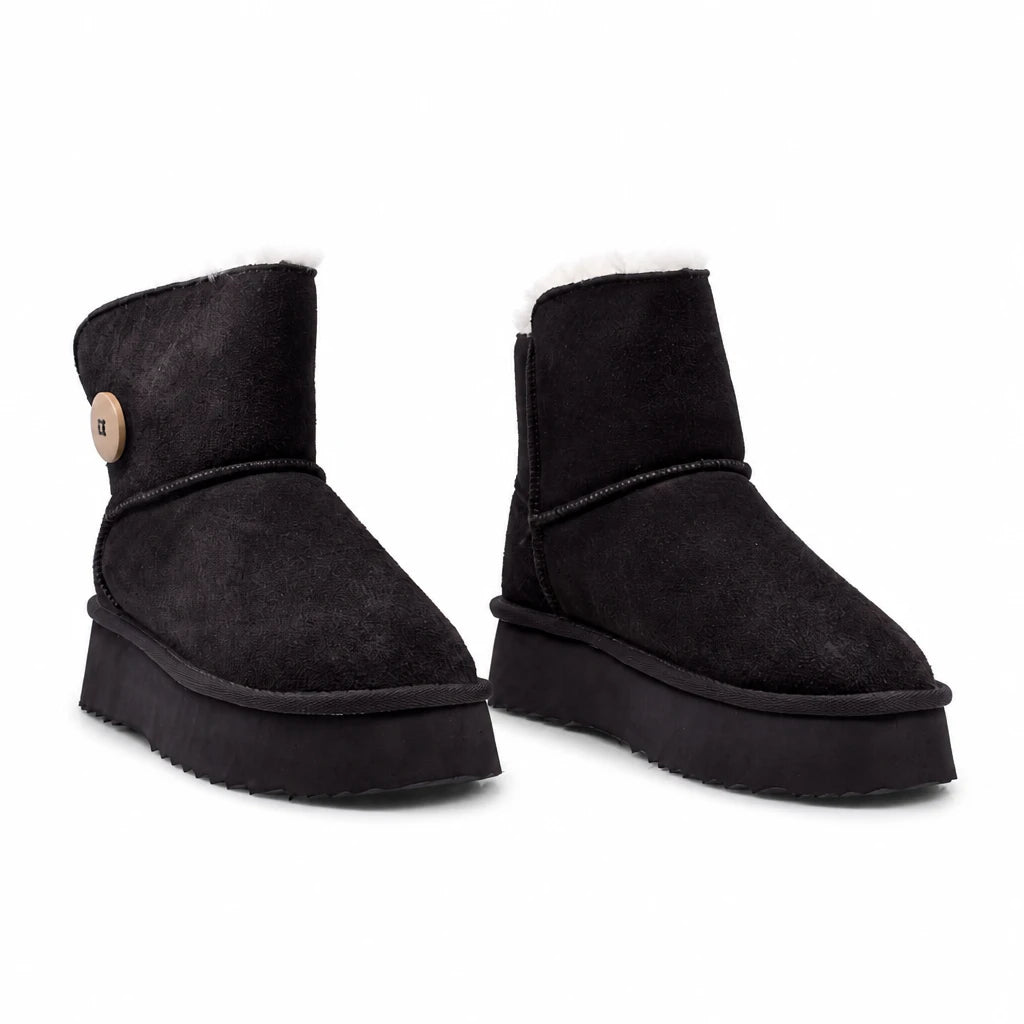 Ghete dama casual Anna Viotti piele intoarsa D113-AV2713 maro