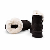 Ghete dama casual Anna Viotti piele intoarsa D113-AV2713 maro