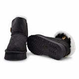 Ghete dama casual Anna Viotti piele intoarsa D113-AV2713 maro