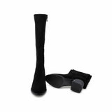 Cizme dama elegante Anna Viotti piele intoarsa D122-P115-699 negre