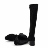 Cizme dama elegante Anna Viotti piele intoarsa D122-P115-699 negre