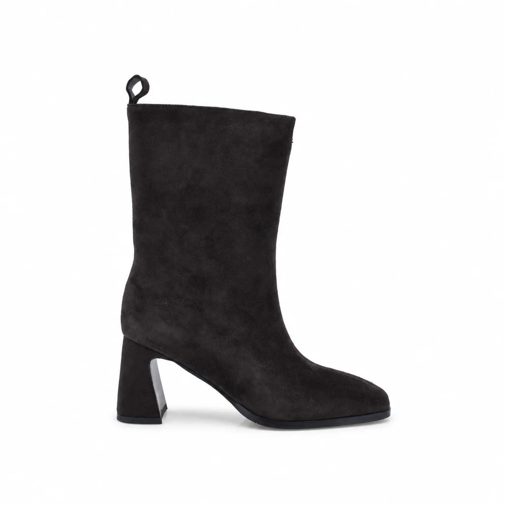 Cizme dama elegante Anna Viotti piele intoarsa D122-P115-730 maro
