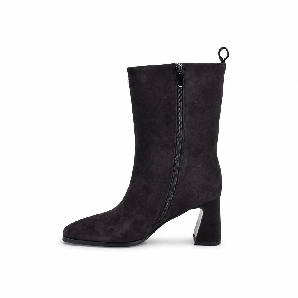 Cizme dama elegante Anna Viotti piele intoarsa D122-P115-730 maro