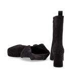 Cizme dama elegante Anna Viotti piele intoarsa D122-P115-730 maro