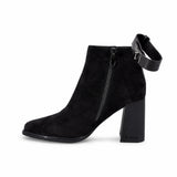 Ghete dama elegante Anna Viotti piele intoarsa D122-W19-5H597-4 maro