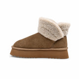 Ghete dama casual Anna Viotti piele intoarsa D113-AV2712 camel