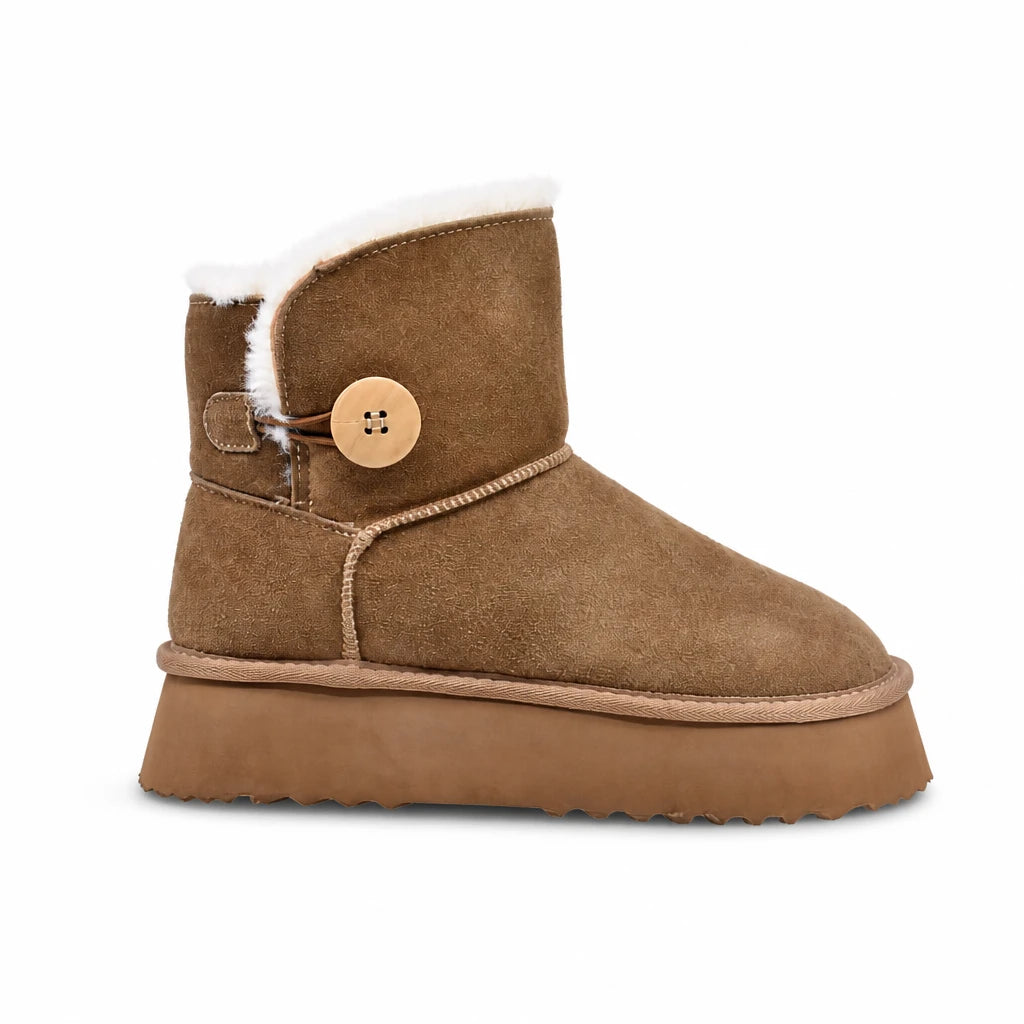Ghete dama casual Anna Viotti piele intoarsa D113-AV2713 camel