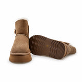 Ghete dama casual Anna Viotti piele intoarsa D113-AV2713 camel