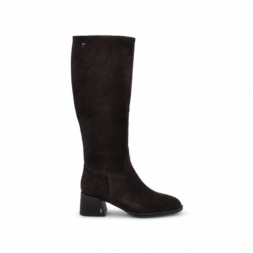 Cizme dama elegante Anna Viotti piele intoarsa D122-P115-699 maro