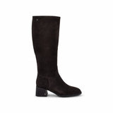 Cizme dama elegante Anna Viotti piele intoarsa D122-P115-699 maro