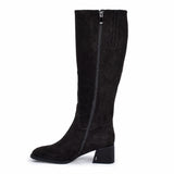 Cizme dama elegante Anna Viotti piele intoarsa D122-P115-699 maro