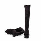 Cizme dama elegante Anna Viotti piele intoarsa D122-P115-699 maro