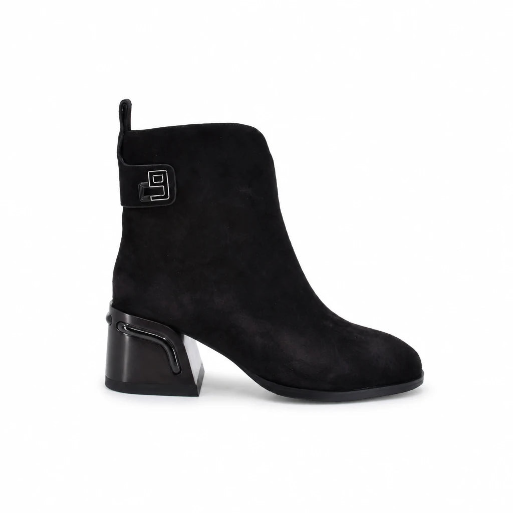Ghete dama elegante Anna Viotti piele intoarsa D123-J5.5-A2722-830-H575 maro