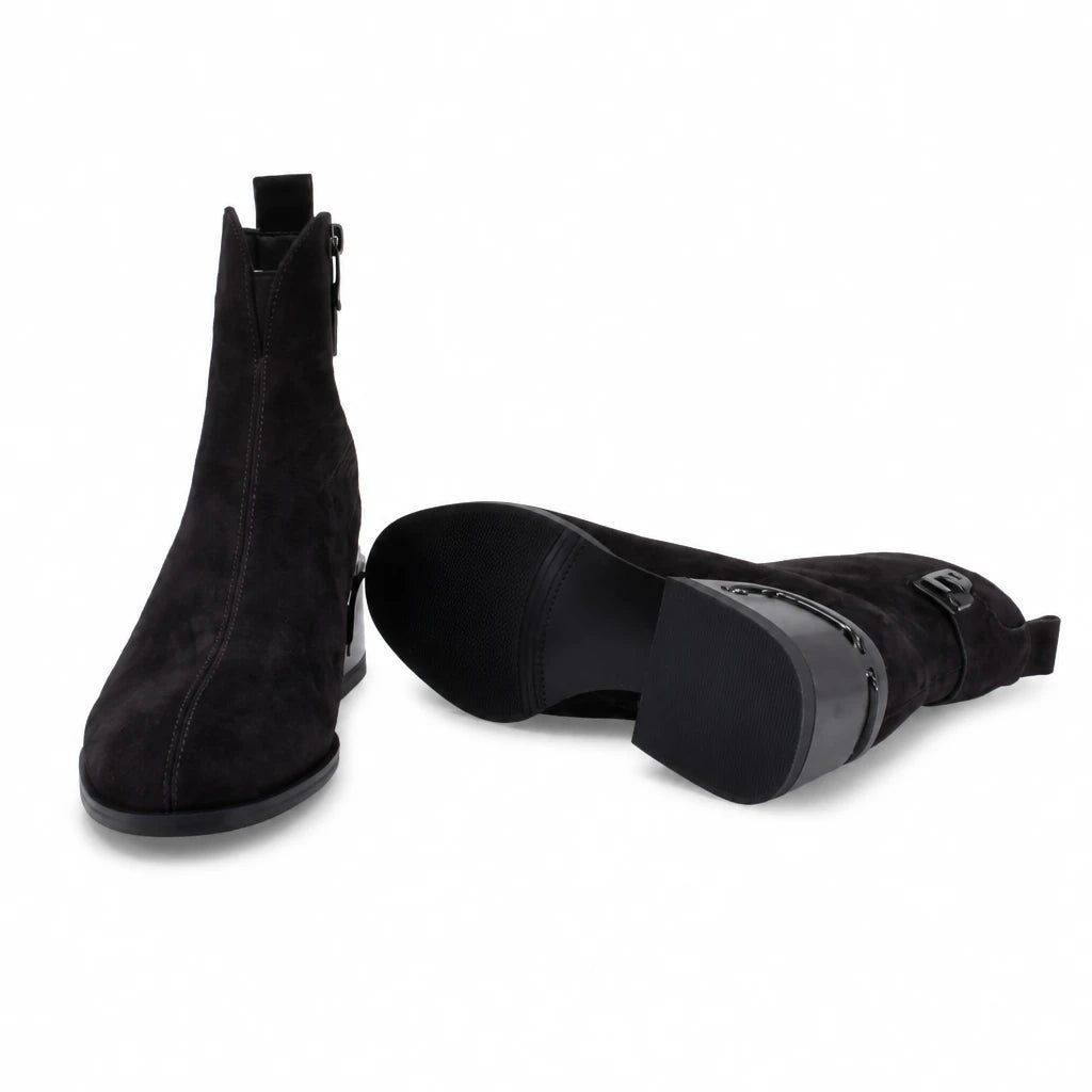 Ghete dama elegante Anna Viotti piele intoarsa D123-J5.5-A2722-830-H575 maro