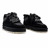 Pantofi dama casual Anna Viotti piele intoarsa D113-2682 negri
