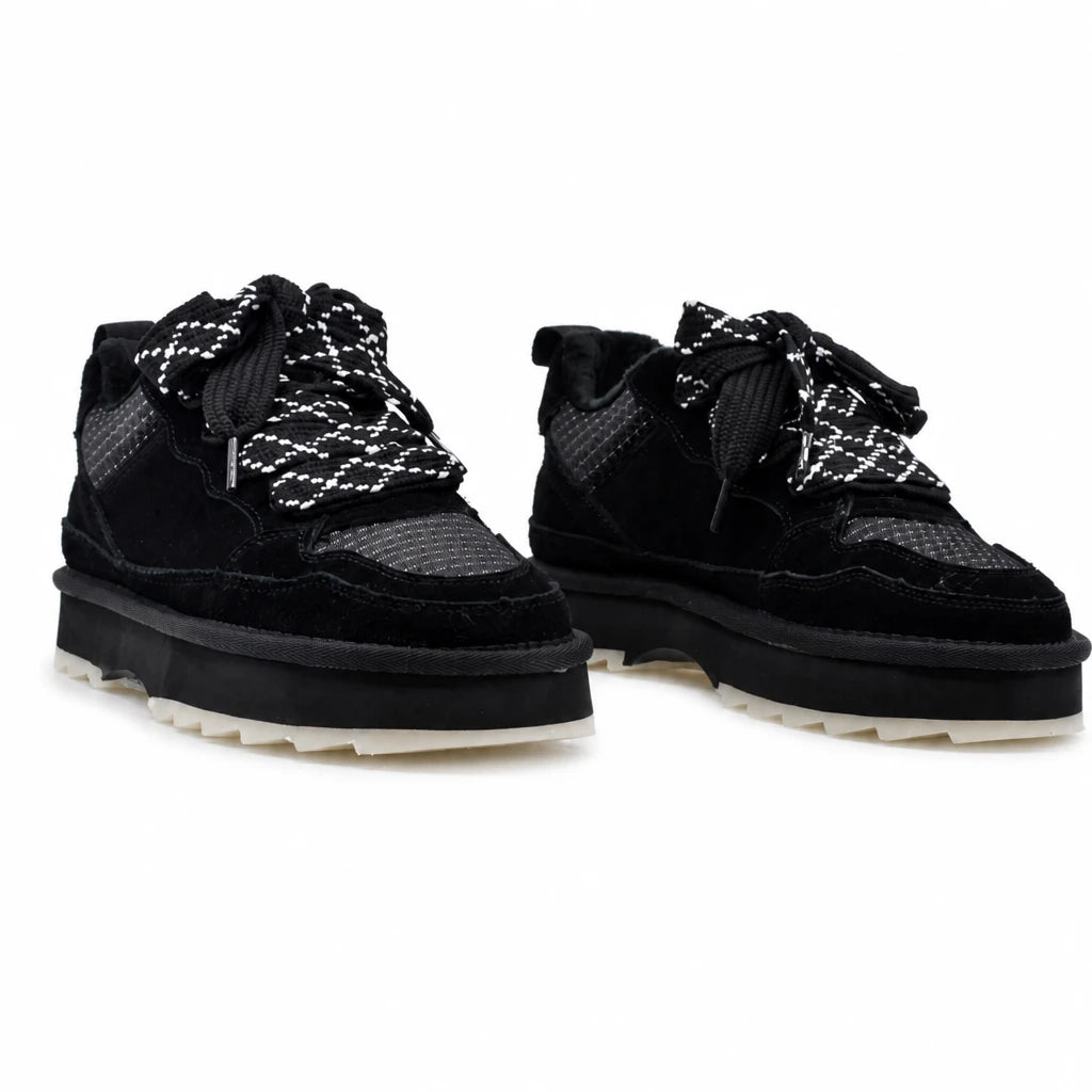 Pantofi dama casual Anna Viotti piele intoarsa D113-2682 negri