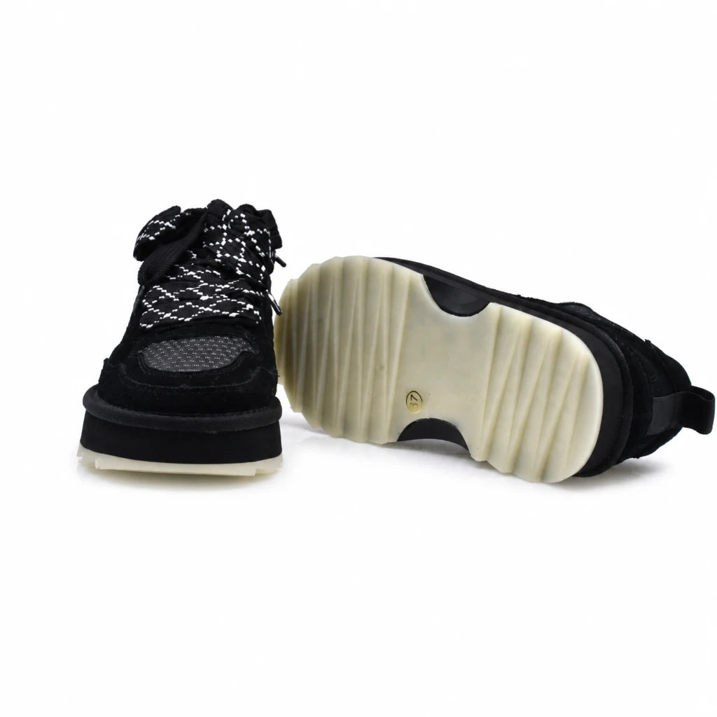 Pantofi dama casual Anna Viotti piele intoarsa D113-2682 negri