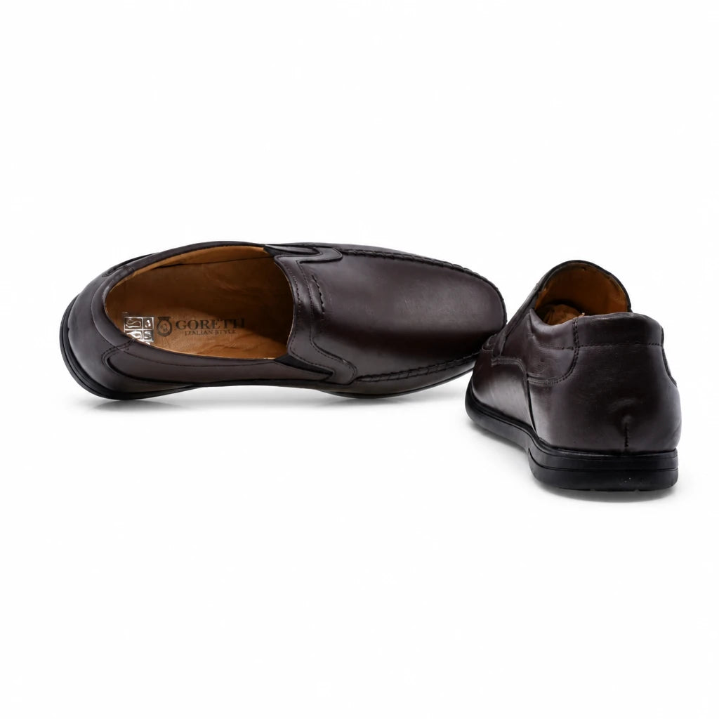 Pantofi barbati casual Goretti piele naturala B25-91006 maro