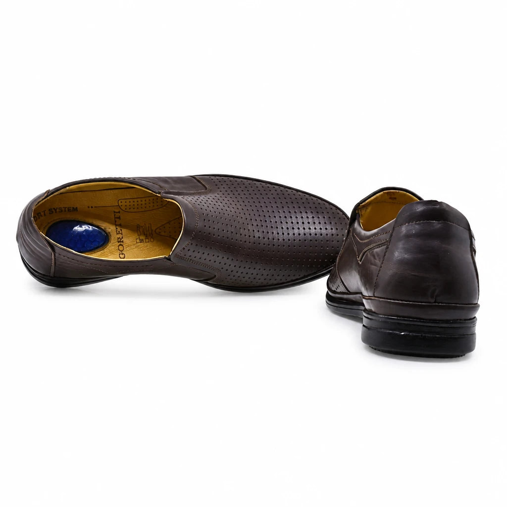 Pantofi barbati casual Goretti piele naturala B28-651-2 maro