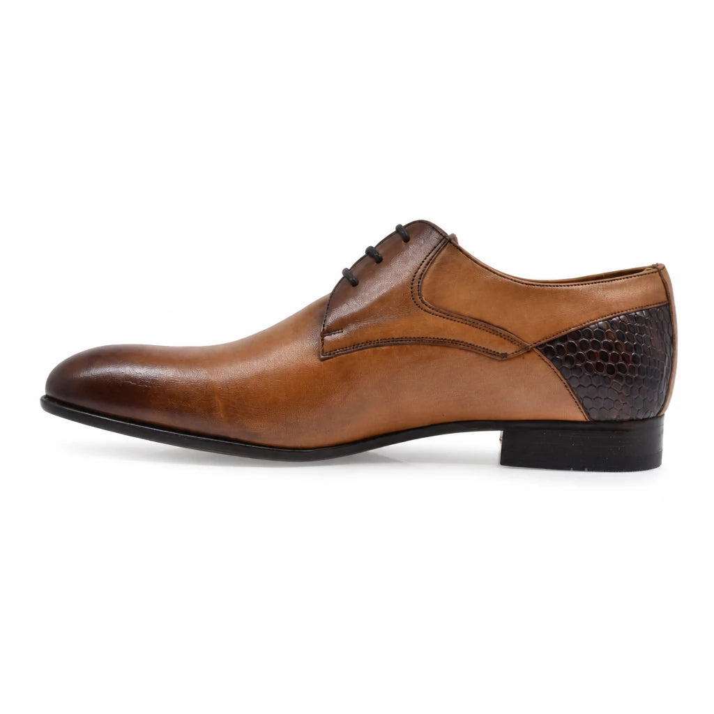 Pantofi barbati eleganti Goretti piele naturala B43702 coniac