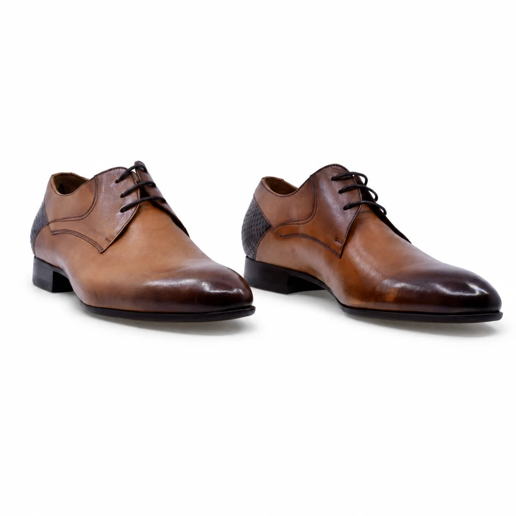 Pantofi barbati eleganti Goretti piele naturala B43702 coniac