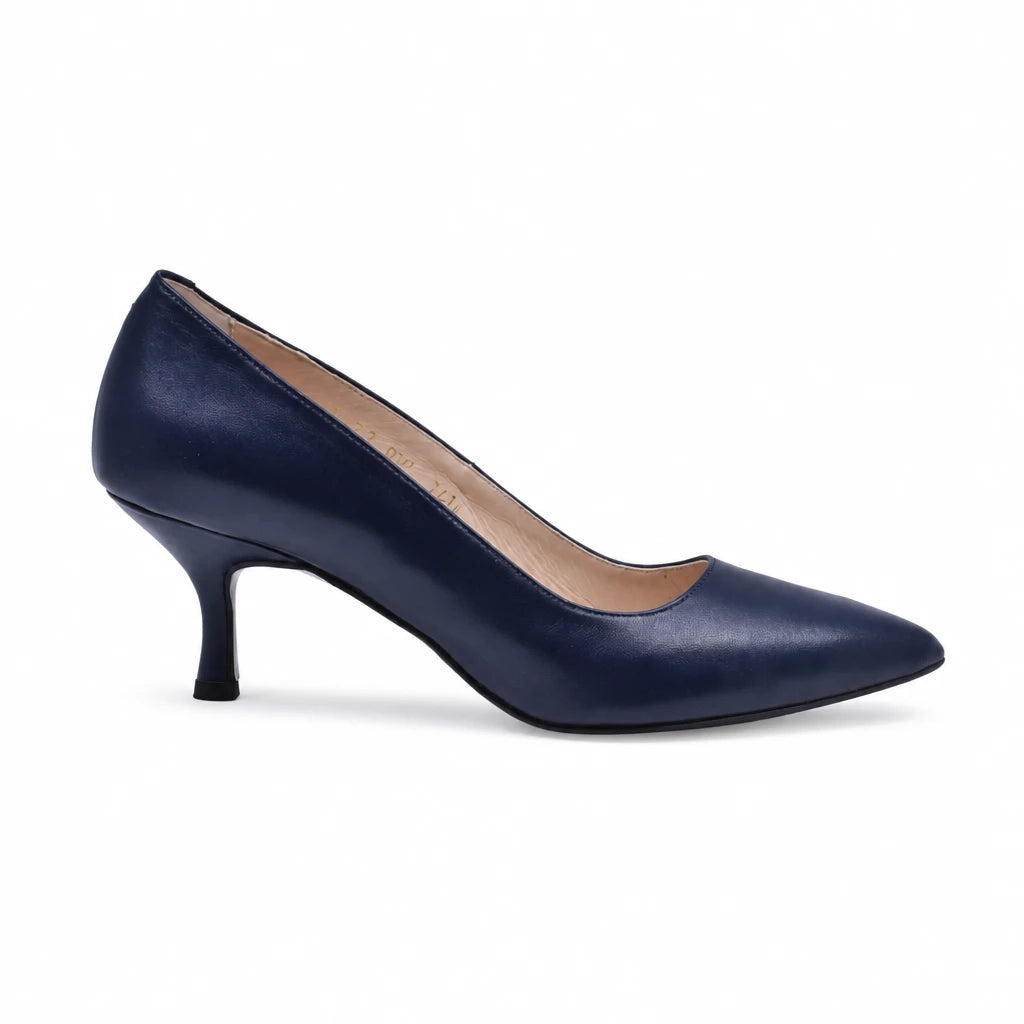 Pantofi dama eleganti Guban piele naturala D1414 bleumarin