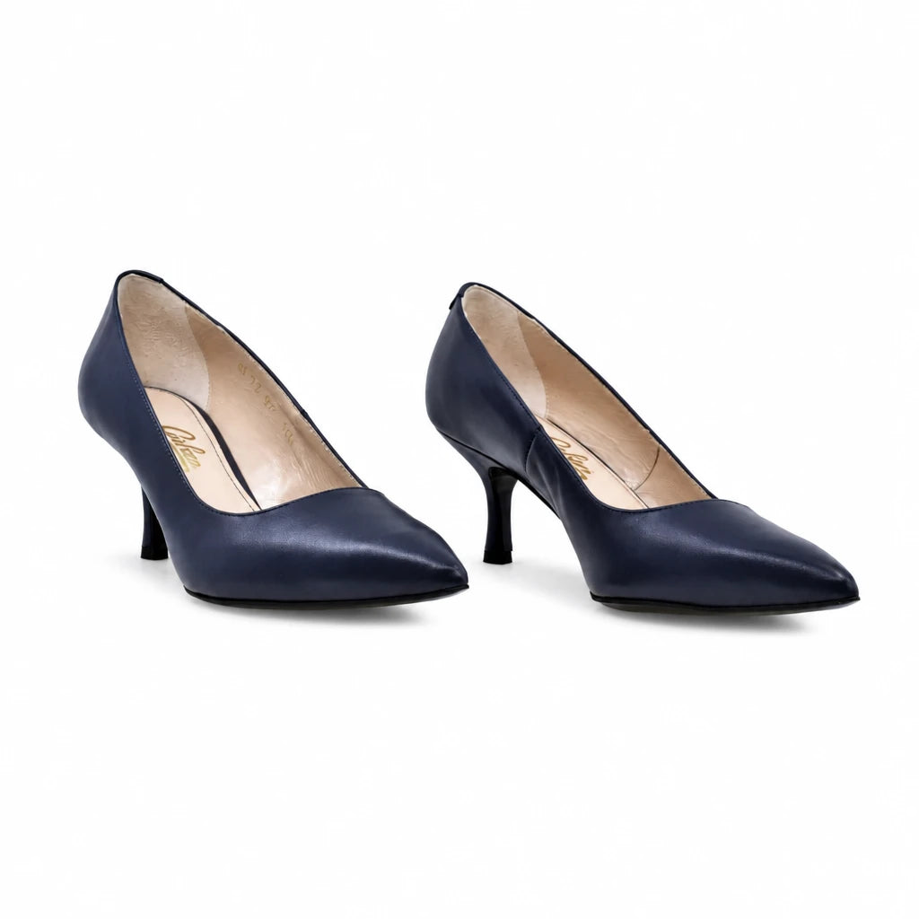 Pantofi dama eleganti Guban piele naturala D1414 bleumarin