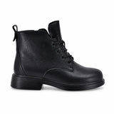 Ghete dama casual Anna Viotti piele naturala D111-B6181 negre