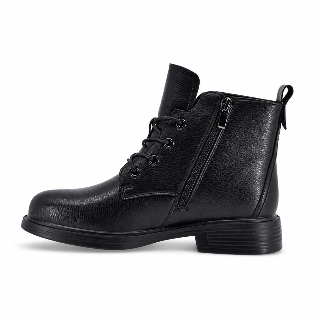 Ghete dama casual Anna Viotti piele naturala D111-B6181 negre