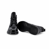 Ghete dama casual Anna Viotti piele naturala D111-B6181 negre