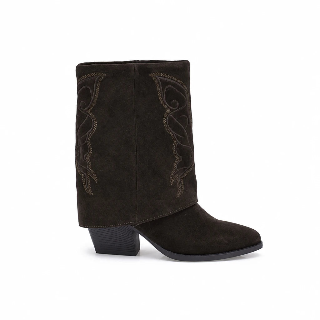 Cizme Dama Casual Anna Viotti Piele Intoarsa D115-2380-29R-01 maro