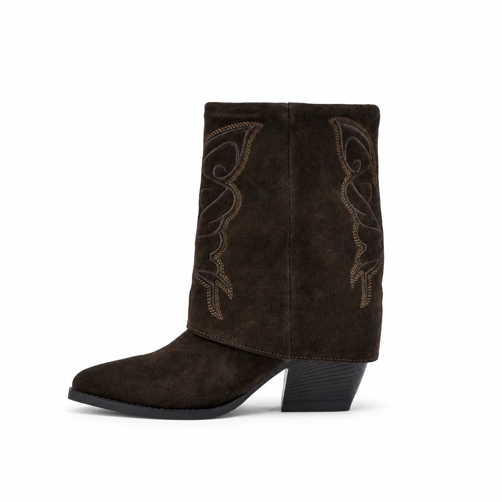 Cizme Dama Casual Anna Viotti Piele Intoarsa D115-2380-29R-01 maro