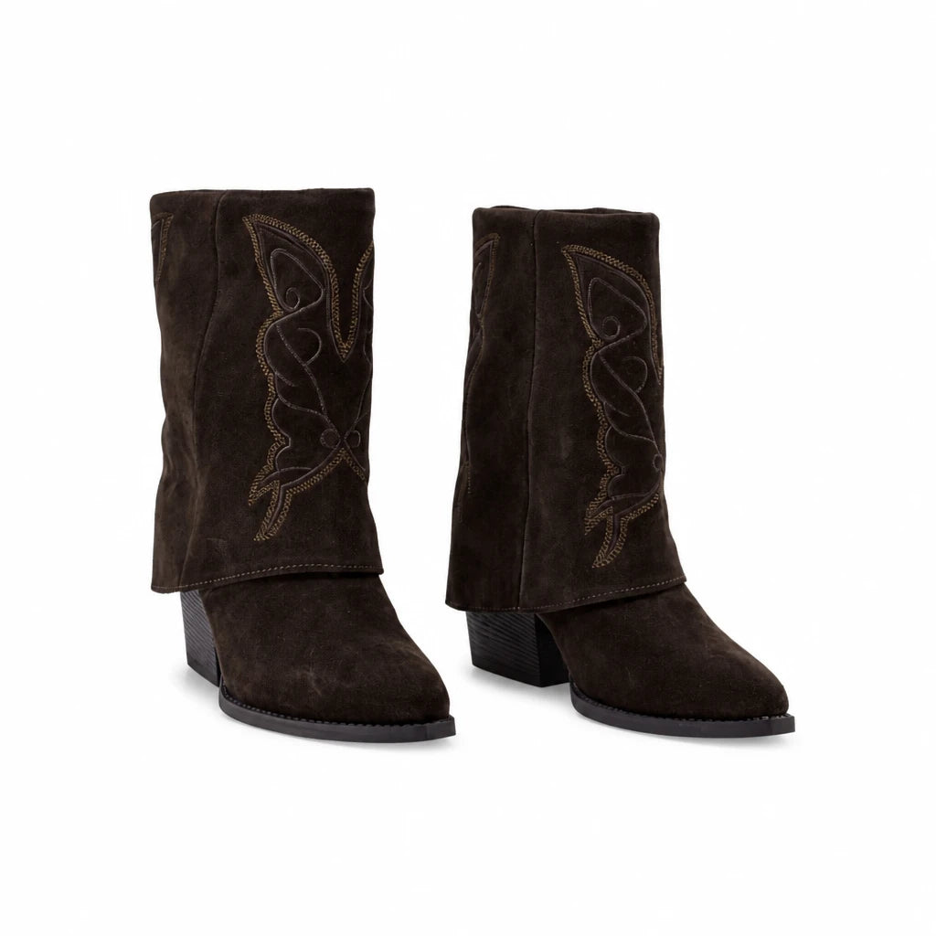 Cizme Dama Casual Anna Viotti Piele Intoarsa D115-2380-29R-01 maro