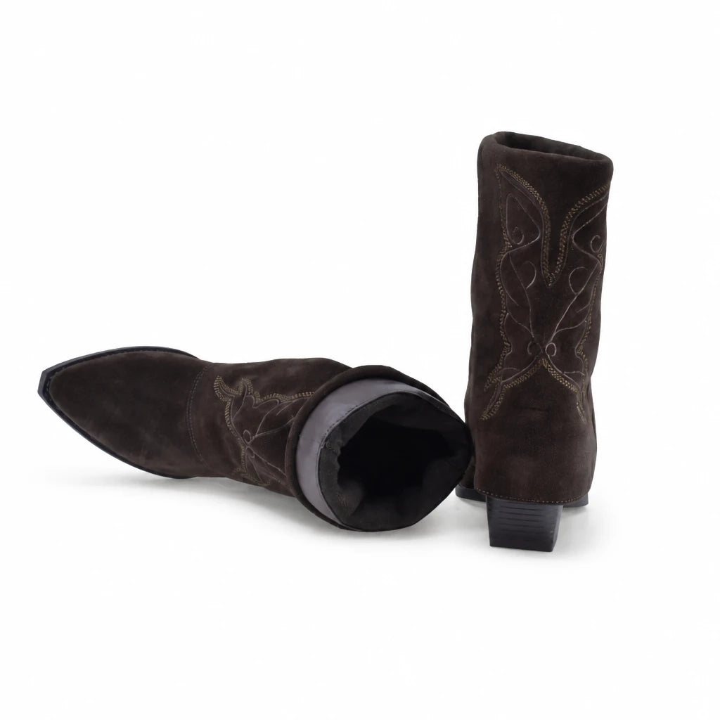 Cizme Dama Casual Anna Viotti Piele Intoarsa D115-2380-29R-01 maro