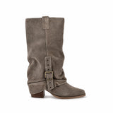 Cizme Dama Casual Anna Viotti Piele Intoarsa D115-138830-14R kaki