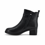 Ghete dama casual Anna Viotti piele naturala D111-3E76615-1 negre