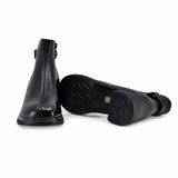 Ghete dama casual Anna Viotti piele naturala D111-5F17001-1 negre