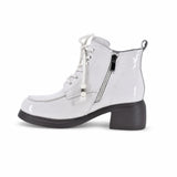 Ghete dama casual Anna Viotti piele lacuita D111-5F88601-751 bej