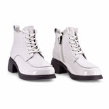 Ghete dama casual Anna Viotti piele lacuita D111-5F88601-751 bej
