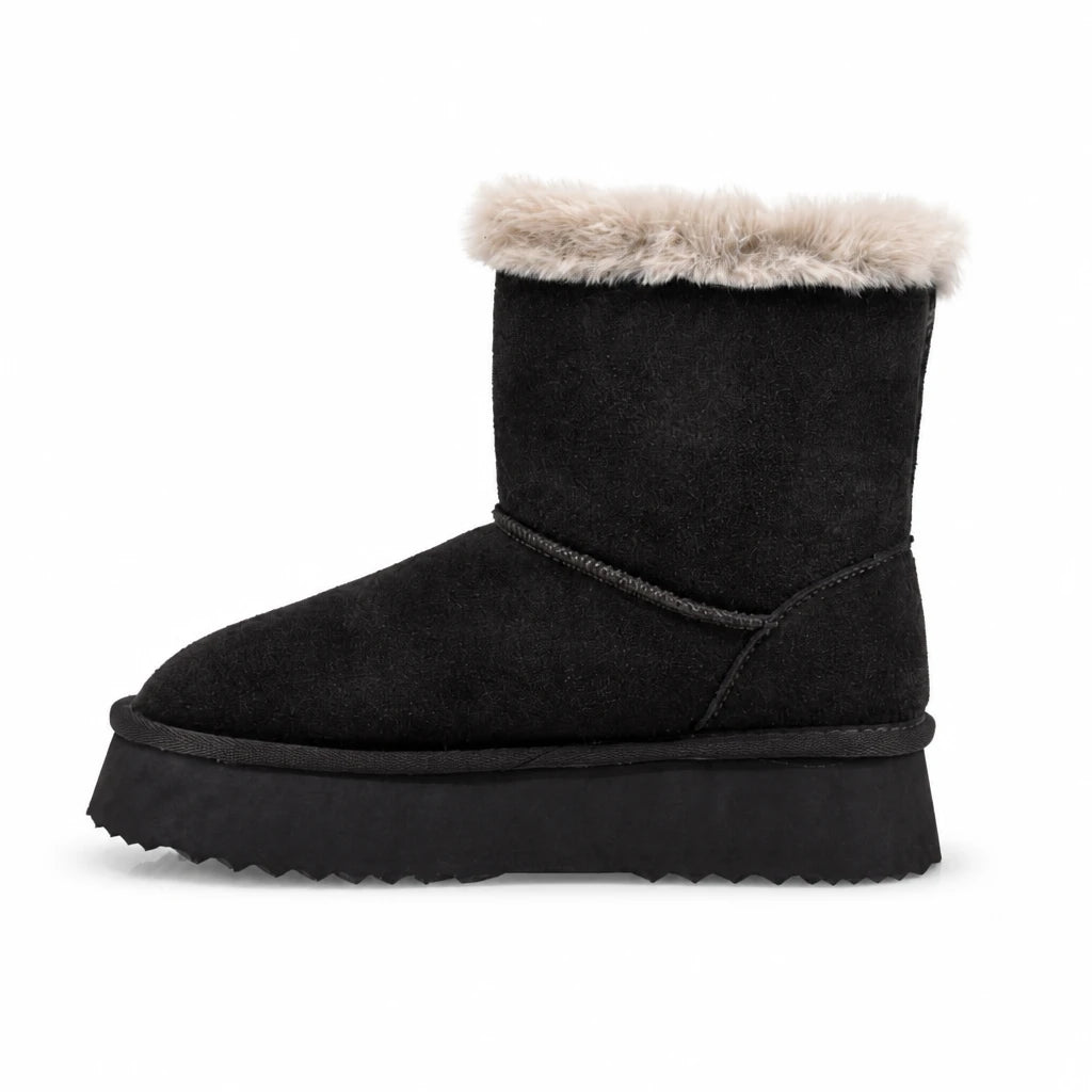 Ghete dama casual Anna Viotti piele intoarsa D113-AV2716 maro