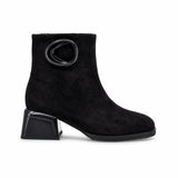Botine dama elegante Anna Viotti piele intoarsa D123-J5A2721-700-H802 maro