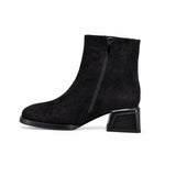 Botine dama elegante Anna Viotti piele intoarsa D123-J5A2721-700-H802 maro
