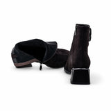 Botine dama elegante Anna Viotti piele intoarsa D123-J5A2721-700-H802 maro