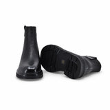 Ghete dama casual Anna Viotti piele naturala D125-5J148-R03 negre