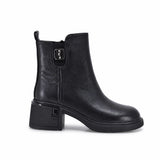 Ghete dama casual Anna Viotti piele naturala D125-5J223-R01 negre