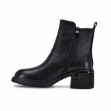 Ghete dama casual Anna Viotti piele naturala D125-5J223-R01 negre