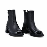 Ghete dama casual Anna Viotti piele naturala D125-5J223-R01 negre